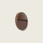 Applique Murale Extérieure LED 3W Saillie Rond Jade Brun Blanc chaud 2700K