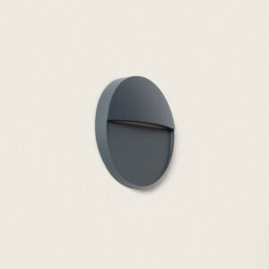 Applique Murale Extérieure LED 3W Saillie Rond Jade Gris foncé Blanc neutre 4000K