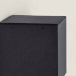 Applique murale extérieure rectangulaire noire finition mate