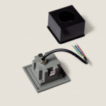 Balise Extérieure LED 2W Encastrable Murale Carrée Olite Gris Blanc chaud 2700K – Image 8