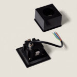 Balise Extérieure LED 2W Encastrable Murale Carrée Olite Noir Blanc chaud 2700K – Image 11