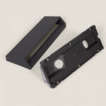 Balise extérieure rectangulaire anthracite saillie murale avec diffuseur linéaire