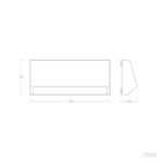 Balise murale rectangulaire blanche LED 3W éclairage extérieur dimensions 160×70×33 mm