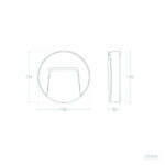 Balise Extérieure LED 3W Saillie Murale Rond Nilsa – Image 5