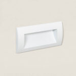 Balise Extérieure LED 4W Encastrable Murale Rectangulaire Edulis Blanc Blanc neutre 4000K