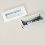 Balise Extérieure LED 4W Encastrable Murale Rectangulaire Edulis Blanc Blanc neutre 4000K – Image 11