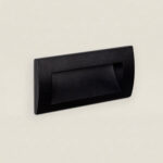 Balise Extérieure LED 4W Encastrable Murale Rectangulaire Edulis Noir Blanc neutre 4000K