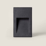 Balise Extérieure LED 5W Murale Encastrable Olite Noir Blanc chaud 2700K – Image 6