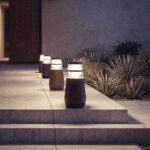 Balise Extérieure LED 9W sur Pied 30 cm en Saillie Dareh Rouille – Image 10