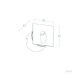 Balise Extérieure Murale LED Encastrable 3W Carrée Ellis Blanche – Image 14