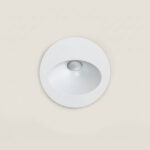 Balise Extérieure Murale LED Encastrable 3W Ronde Coney Blanche – Image 10