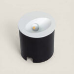 Balise Extérieure Murale LED Encastrable 3W Ronde Coney Blanche – Image 11