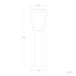 Balise Extérieure en Saillie sur Pied 50 cm Acier Inoxydable Idun – Image 6