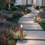 Balise sur pied en acier inoxydable, cylindre avec diffuseur, éclairage de chemin extérieur