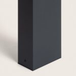 Balise sur pied anthracite en aluminium rectangulaire, finition mate