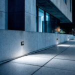 Balise murale LED carrée en saillie, éclairage blanc froid pour extérieur