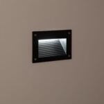 Balise LED Extérieure 3W Encastrable au Mur Olite Noire – Image 10