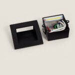 Balise LED Extérieure 4W Encastrable au Mur Carrée Leif Noire Blanc neutre 4000K – Image 12