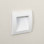 Balise LED Extérieure 4W Encastrable au Mur Carrée Natt Blanche