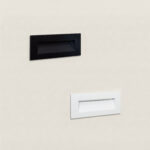 Balise encastrable murale rectangulaire noire et blanche