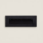 Balise encastrable murale rectangulaire noire finition mate