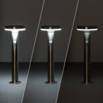 Balise LED Solaire Extérieure Helios Inox 6W en Saillie sur Pied 45cm avec Détecteur de Mouvement Helios Inox Blanc neutre 4000K – Image 11