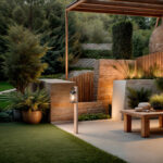 Balise sur pied aluminium brun clair 100 cm, éclairage extérieur cylindrique