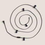 Guirlande Extérieure IP44 Câble Électrique Plat avec Douilles E27 sur Mesure Noire 20000 mm 20 m – Image 8
