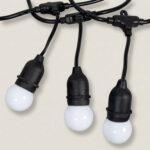 Kit Guirlande Waterproof 5.5m Noire + 8 Ampoules LED E27 G45 3W de Couleurs Blanc – Image 10