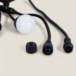 Kit Guirlande Waterproof 5.5m Noire + 8 Ampoules LED E27 G45 3W de Couleurs Blanc – Image 11