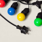 Kit Guirlande Waterproof 5.5m Noire + 8 Ampoules LED E27 G45 3W de Couleurs Multicolore – Image 12