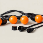Kit Guirlande Waterproof 5.5m Noire + 8 Ampoules LED E27 G45 3W de Couleurs Orange – Image 11