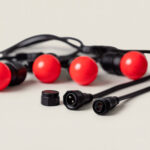 Kit Guirlande Waterproof 5.5m Noire + 8 Ampoules LED E27 G45 3W de Couleurs Rouge – Image 11