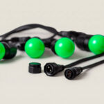 Kit Guirlande Waterproof 5.5m Noire + 8 Ampoules LED E27 G45 3W de Couleurs Vert – Image 11