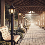 Lampadaire Extérieur en Saillie sur Pied 185 cm Black Traditional – Image 8