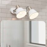 Lampe Murale Salle de Bain Métal 2 Spots Birzay – Image 9