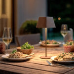 Lampe à Poser LED Extérieure portative Aluminium avec Batterie Rechargeable Willy Rouille – Image 3