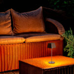 Lampe à Poser LED Extérieure portative Aluminium avec Batterie Rechargeable Willy Rouille – Image 4