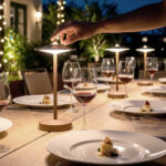 Lampe à Poser LED Portable Extérieure Métal avec Batterie Rechargeable Milevani Brun – Image 3