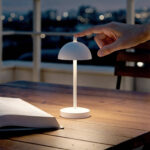 Lampe à Poser LED Portable Extérieure Métal avec Batterie Rechargeable Pirinoa Blanc – Image 3