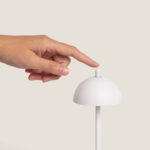 Lampe à Poser LED Portable Extérieure Métal avec Batterie Rechargeable Pirinoa Blanc – Image 7