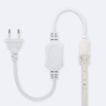 Ruban LED Dimmable 220V SMD 120 LED/m Blanc Chaud 7.5W/m 750lm/m Largeur 12mm Coupe 100cm IP65 Sur mesure 5 m – Image 7