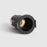 Spot Downlight LED 3W Coupe Ø 35 mm Mini Deep Blanc chaud Noir 2700K