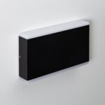 Applique Murale Extérieure LED 10W Aluminium Éclairage Double Face Rectangulaire Noir Hera