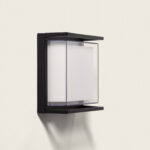 Applique Murale Extérieure LED 18W Aluminium Éclairage Carré Noir Rale