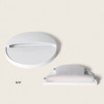 Applique Murale Extérieure LED 6,5W CCT Sélectionnable Aluminium Saillie Ronde Jade Blanc – Image 4