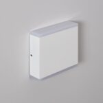 Applique Murale Extérieure LED 6W Aluminium Éclairage Double Face Carrée Blanche Orus Blanc chaud 2700K