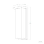 Applique Murale Extérieure LED Aluminium Tyron 22 W 127 mm 356 mm 2640 lm ↑36 cm – Image 3