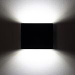 Applique Murale LED Extérieure Luming 6W Éclairage Double Face Carrée Noire Blanc chaud 2700K – Image 13
