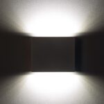 Applique Murale LED Extérieure Luming II 6W Éclairage Double Face Carrée Blanche – Image 9